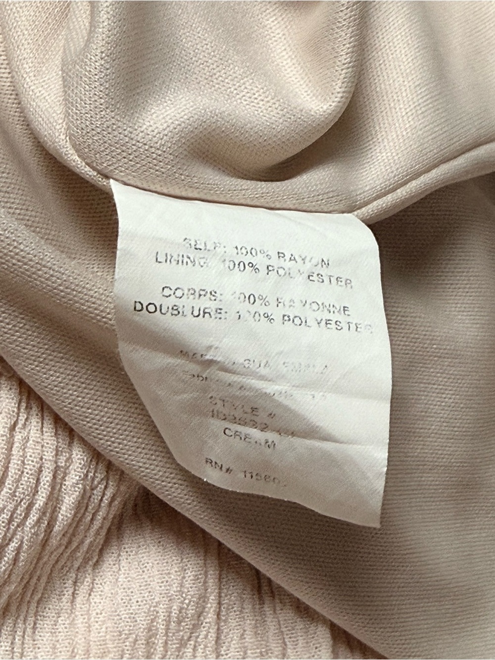 Lush Soft Nude Off Shoulder Tie Waist Midi Dress Boho Romantic Size M - Picture 5 of 14
